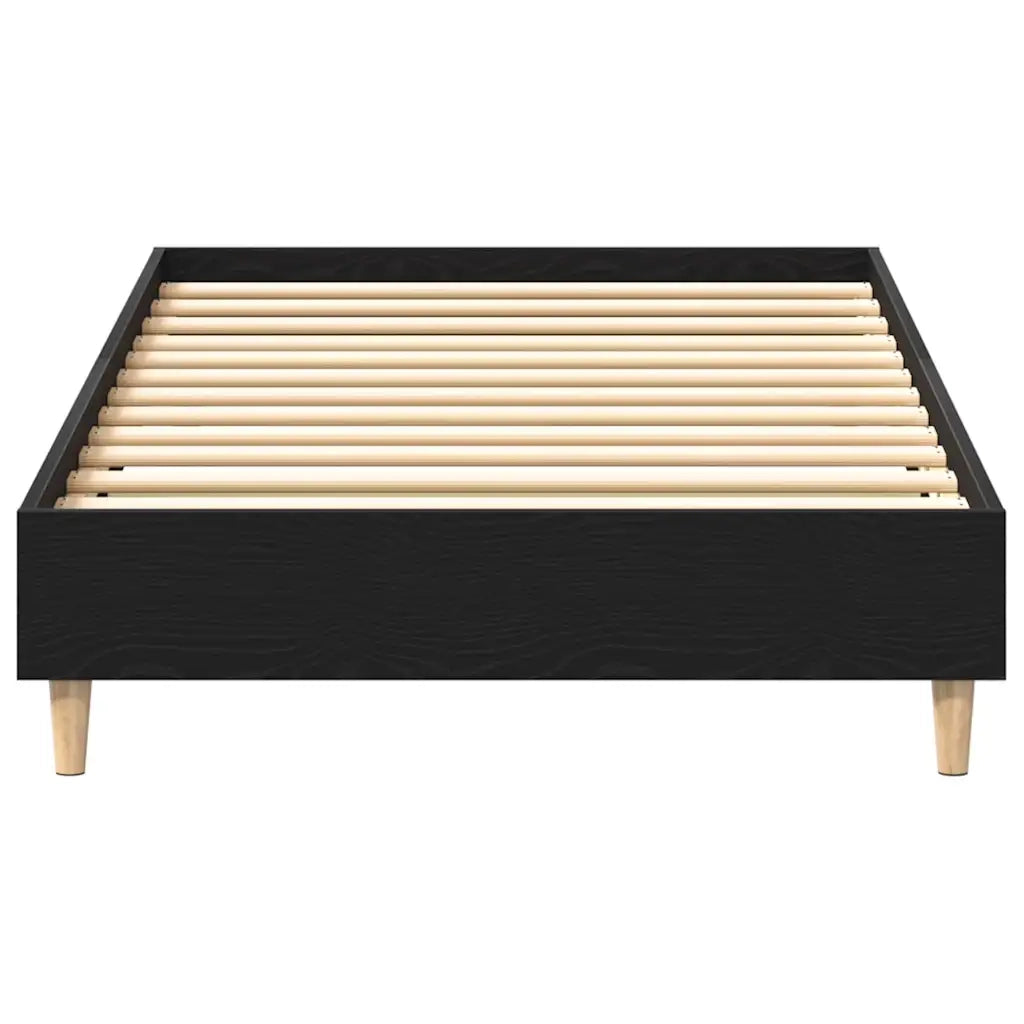 Struttura del letto-Giroletto Rovere Nero 203 x 93 x 25 cm