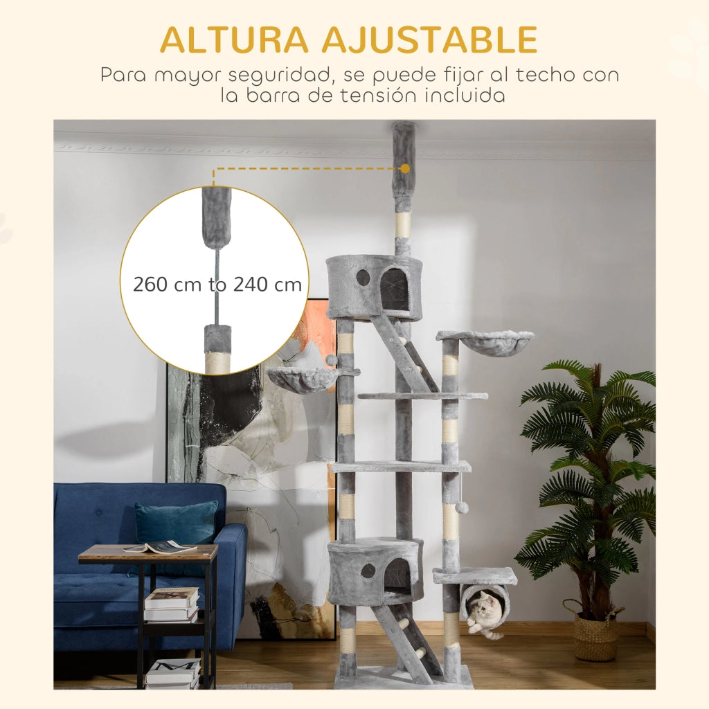 Albero per Gatti ¨C Minimal ¨C Grigio 240-260 cm