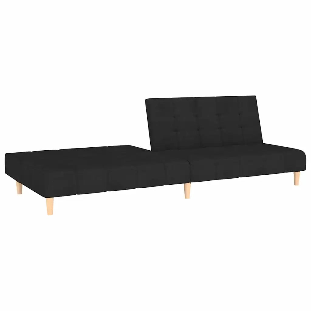 Divano Letto a 2 Posti-Sofa Letto 2 Posti-Daybed Nero in Tessuto 893127