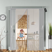 Veloce schermo magnetico - 1 pezzo - Grigio - 130 x 210 cm