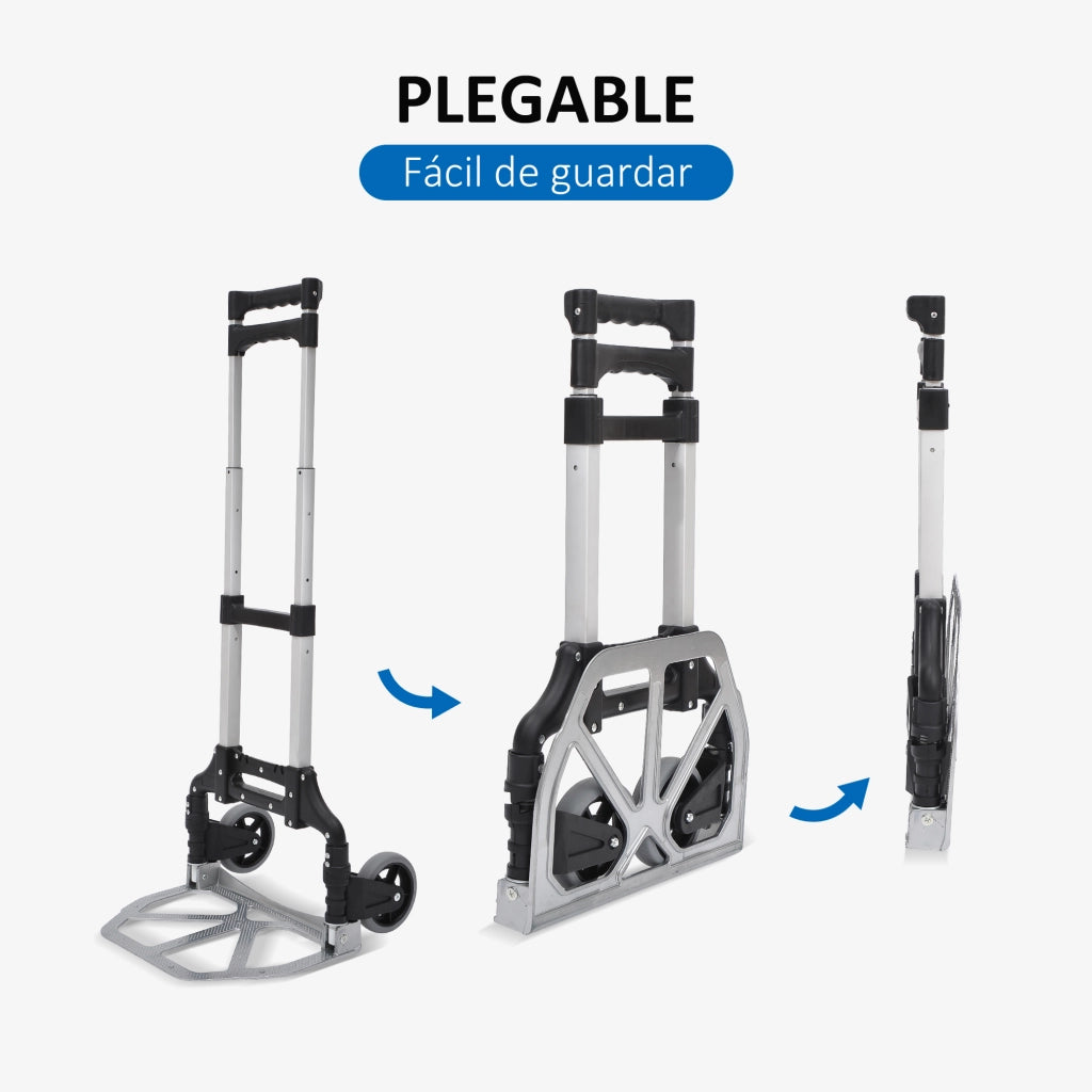Carrello Pieghevole ¨C Zephmum ¨C Alluminio 41x38,5x100 cm