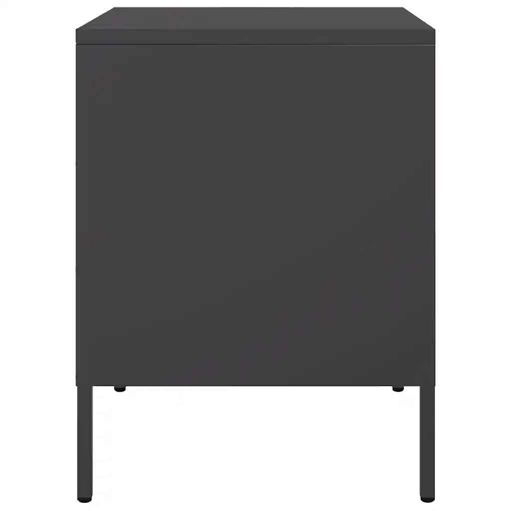 Comodino Nero 36x39x50,5 cm in Acciaio 842910