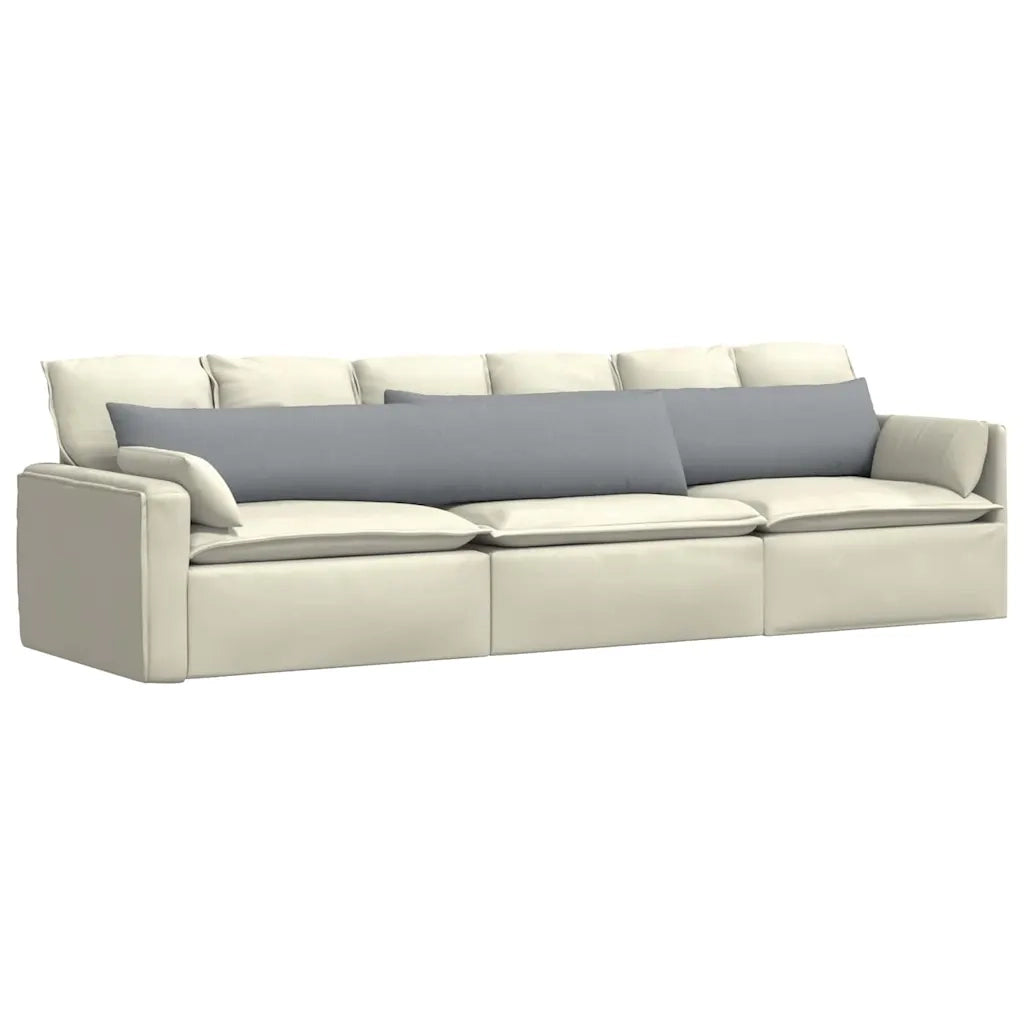 Cuscini da Divano 2 pcs Grigio chiaro 200 x 40 cm Tessuto 42013868
