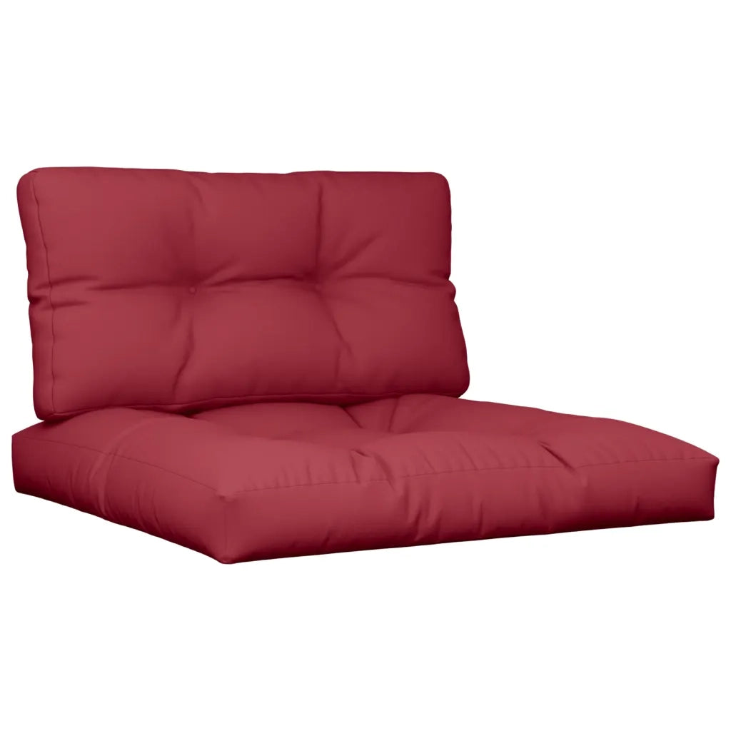 Cuscini per Pallet 2 pz Rosso Vino in Tessuto 360720