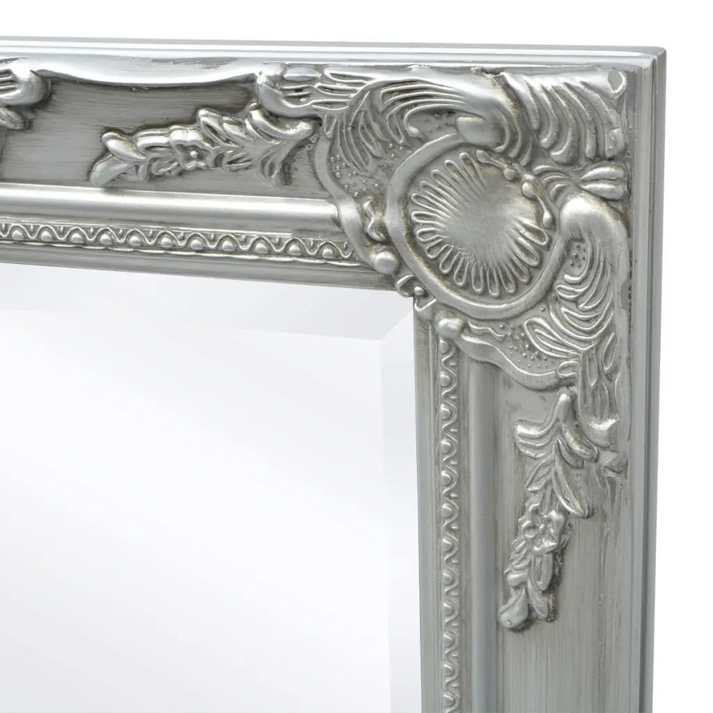 Specchio da Parete | Specchio decorativo Stile Barocco 100x50 cm Argento