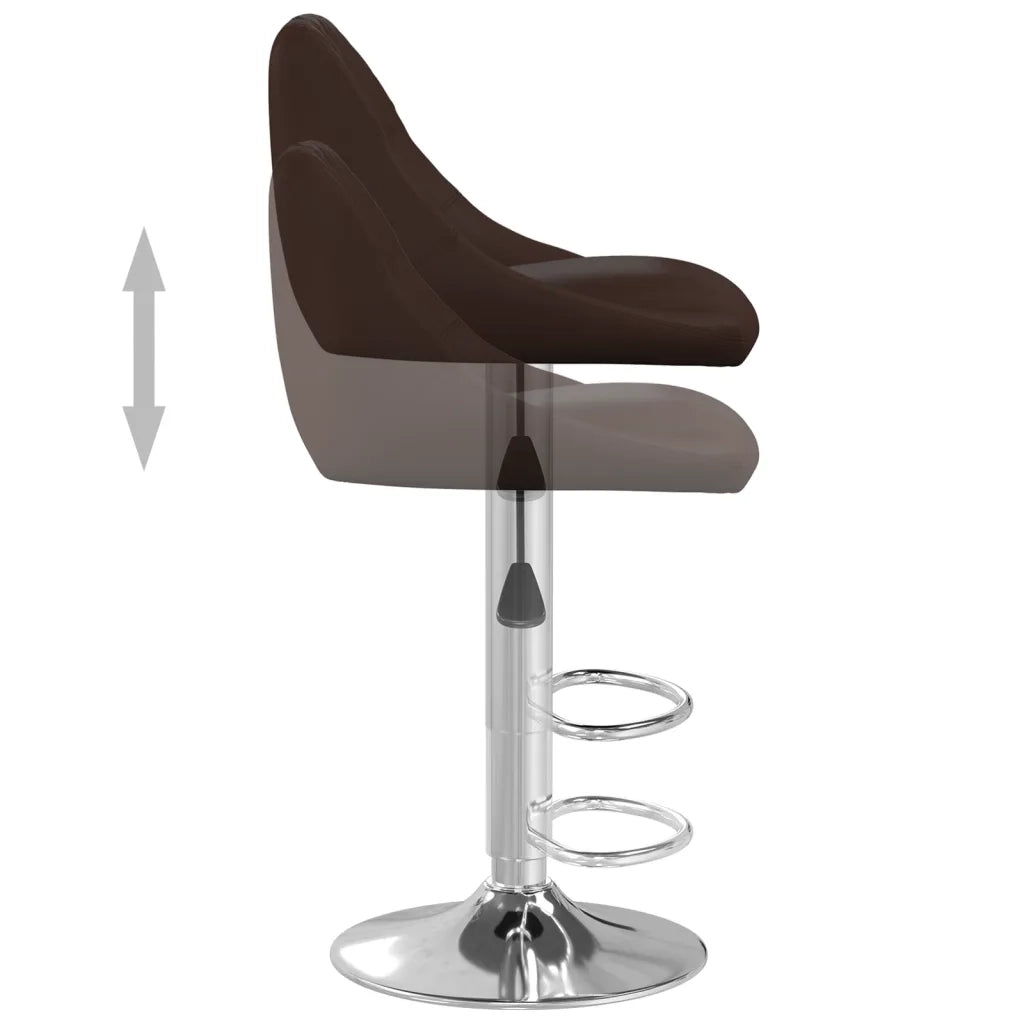 Sgabelli da Bar 2 pz Marroni in Similpelle 335182