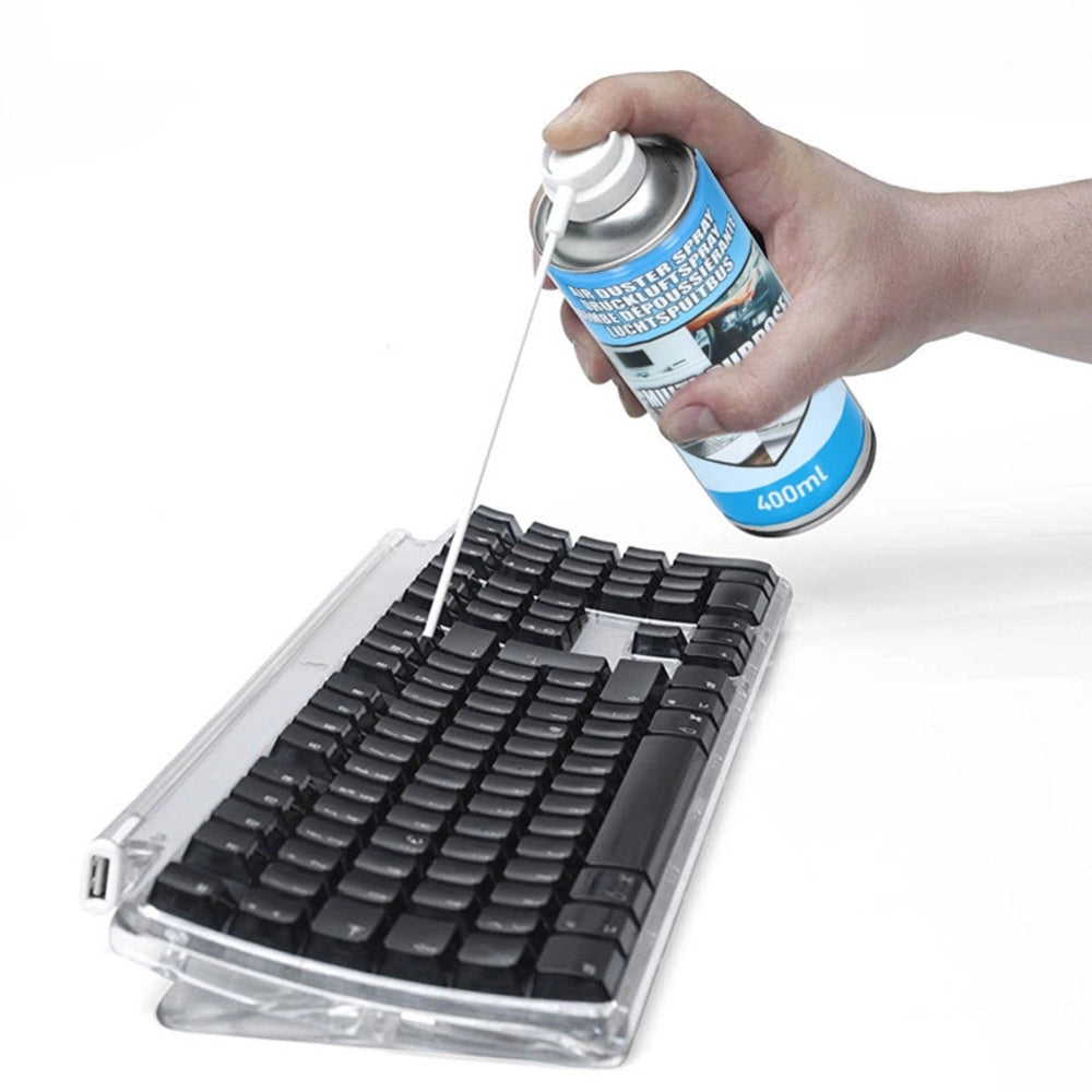 Trade Shop - Bomboletta Aria Compressa Air Duster Pulizia Polvere Tastiera Pc Computer 400ml -