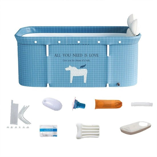 Badino pieghevole per adulti 120 x 55 cm - Ideale per bagni caldi e freddi