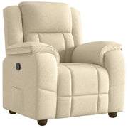 Poltrona | Sedia Relax Reclinabile in Tessuto Crema