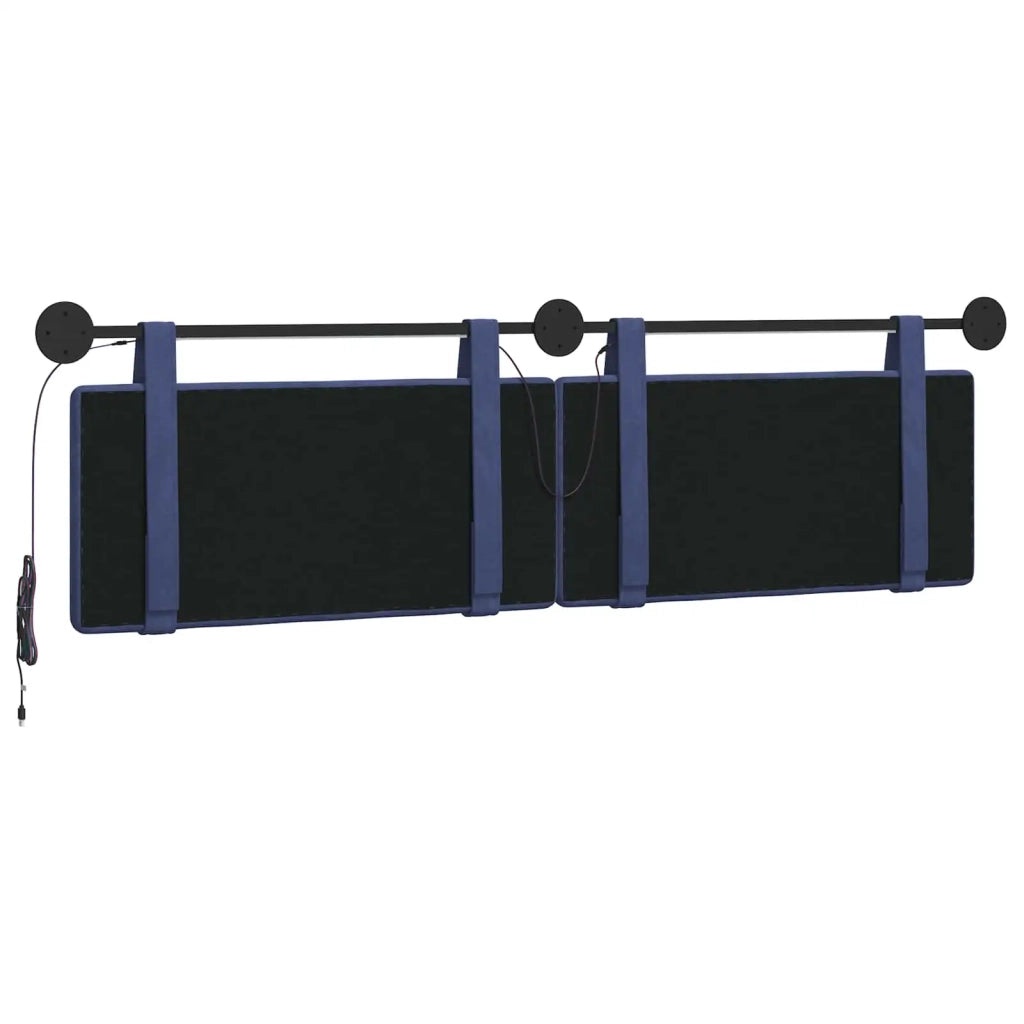 Testiera sospesa Con luce LED Blu Polizia Velluto 3424204