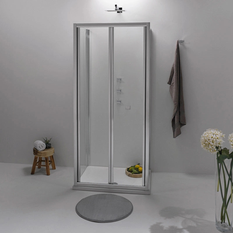 Box Doccia Pieghevole 3 Lati 70x80x70 a Libro Trasparente 6 mm