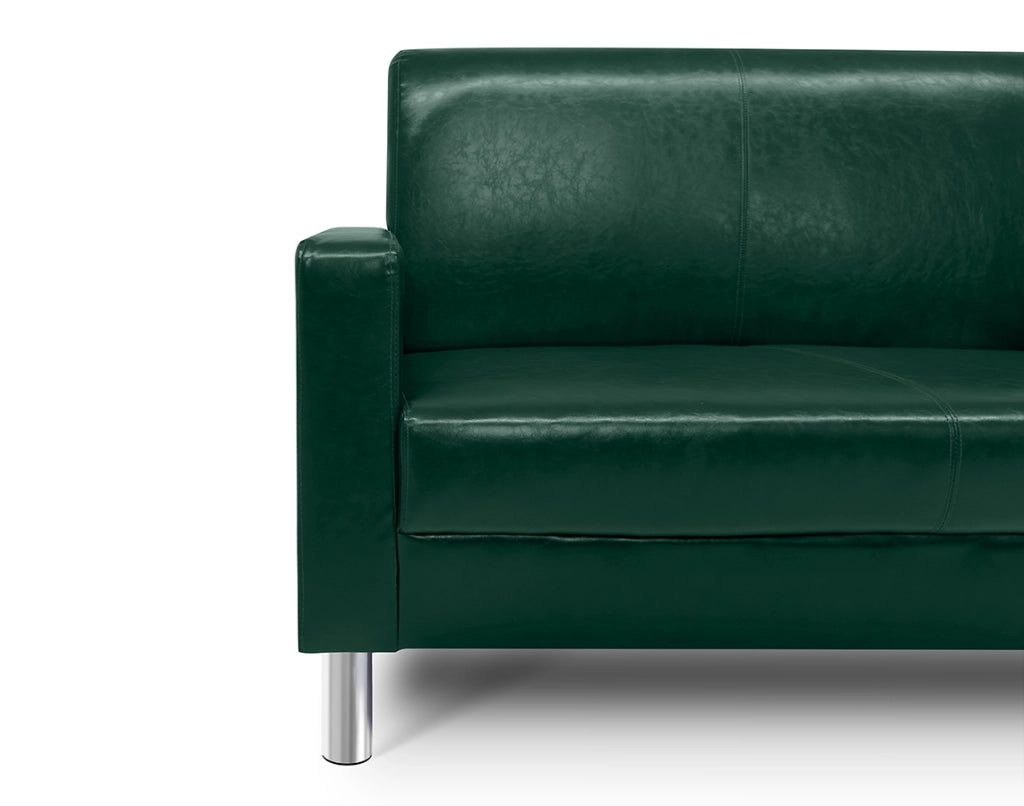 Divano 2 posti in ecopelle verde abete - Charlie DI-CHA38PU
