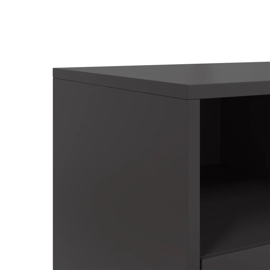 Mobile TV Nero 68x39x60,5 cm in Acciaio 846548