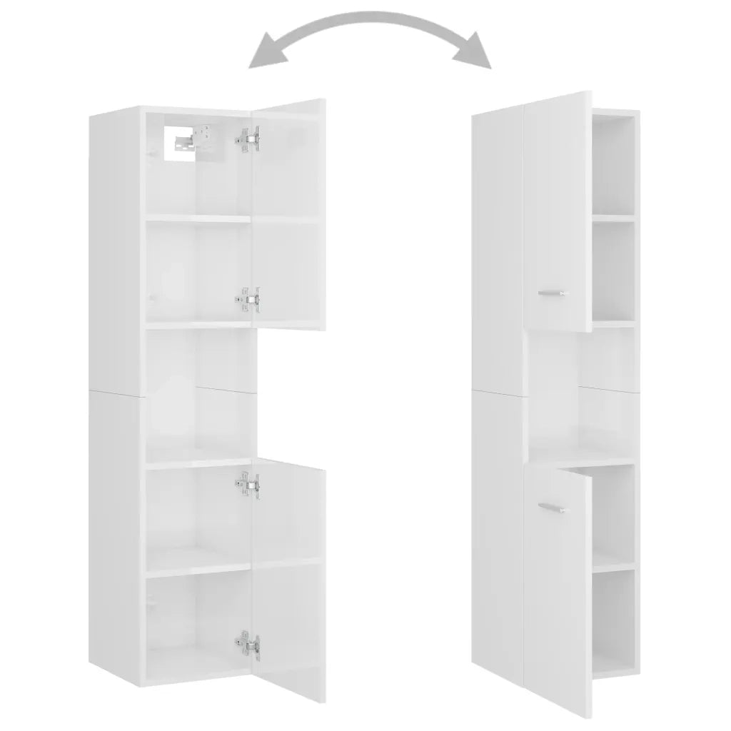 Set Mobili da Bagno Bianco in Truciolato 3070910