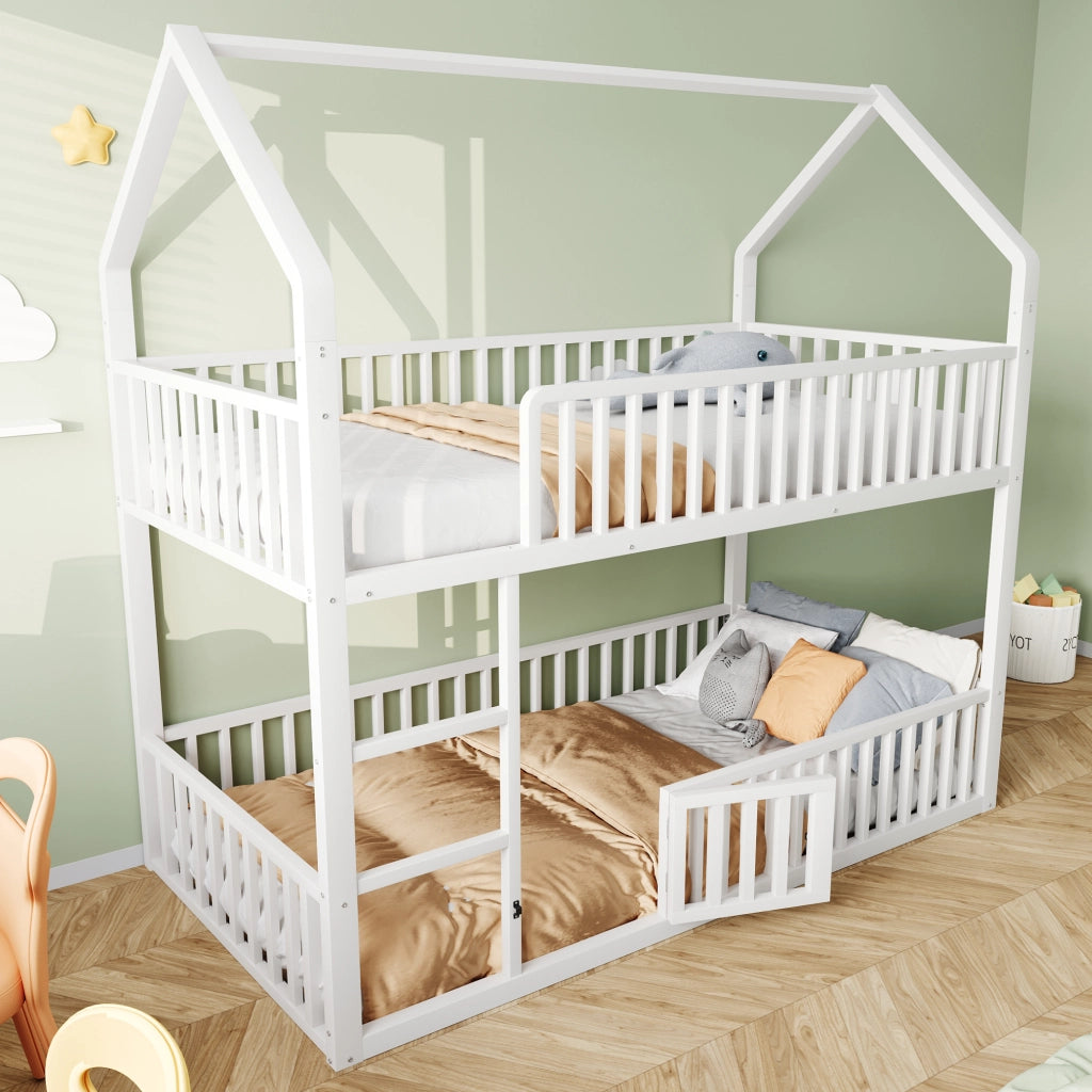 Letto a castello funzione casa metallo 90x200 cm
