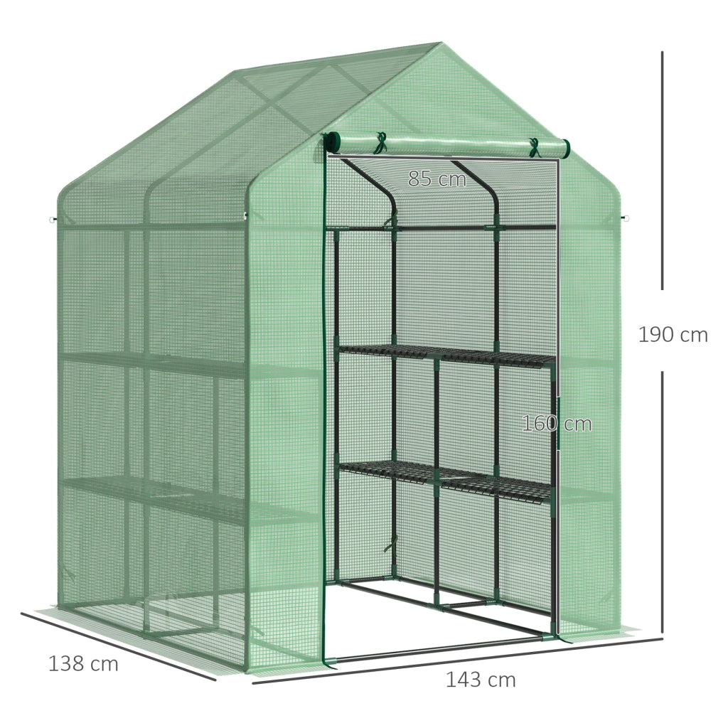 Serra da Giardino 2 Livelli 4 Ripiani ¨C Minimal ¨C Verde 143x138x190 cm