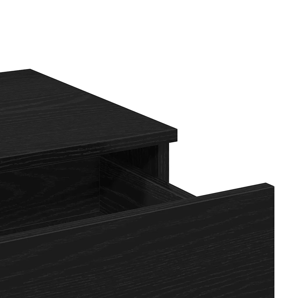 Tavolo da Trucco con cassetto Rovere Nero 100 x 40 x 130 cm 868842