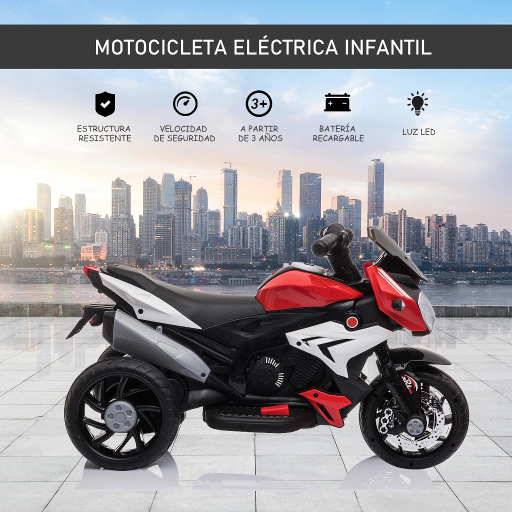Trimoto Elettrico per Bambini 3+ ¨C Minimal ¨C 86x42x52 cm Nero Rosso