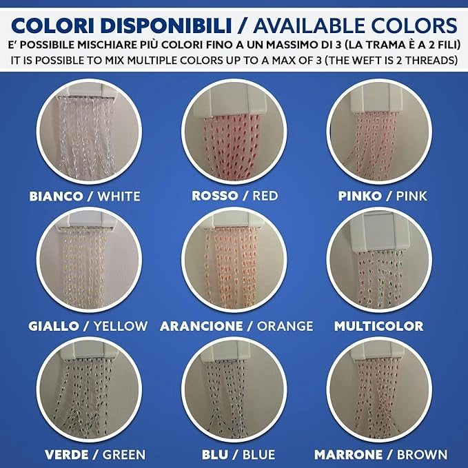 Tenda Antimosche Modello Filo in PVC, Plastica Marrone | Largh. 0,80m x Alt. 2,40m | Protezione Insetti, Porta, Esterno, Interno