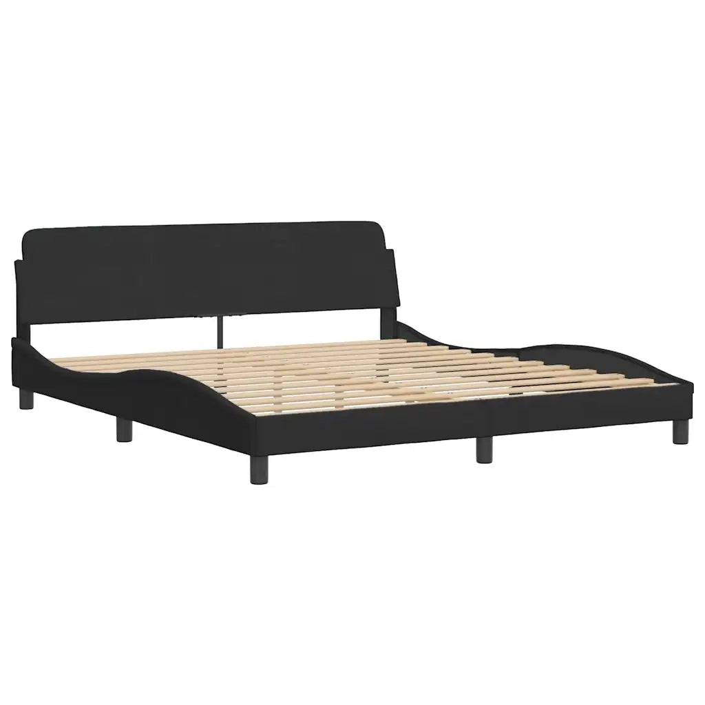 Struttura letto Dover Nera 180x200 cm in Velluto 373338