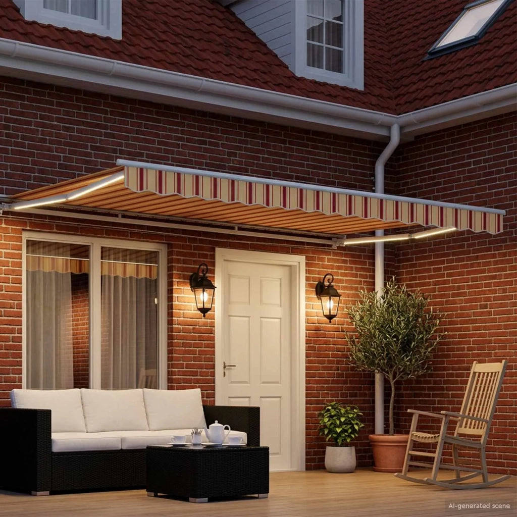 Cornice per Tenda Manuale con LED 4,5 × 3 m 3420656