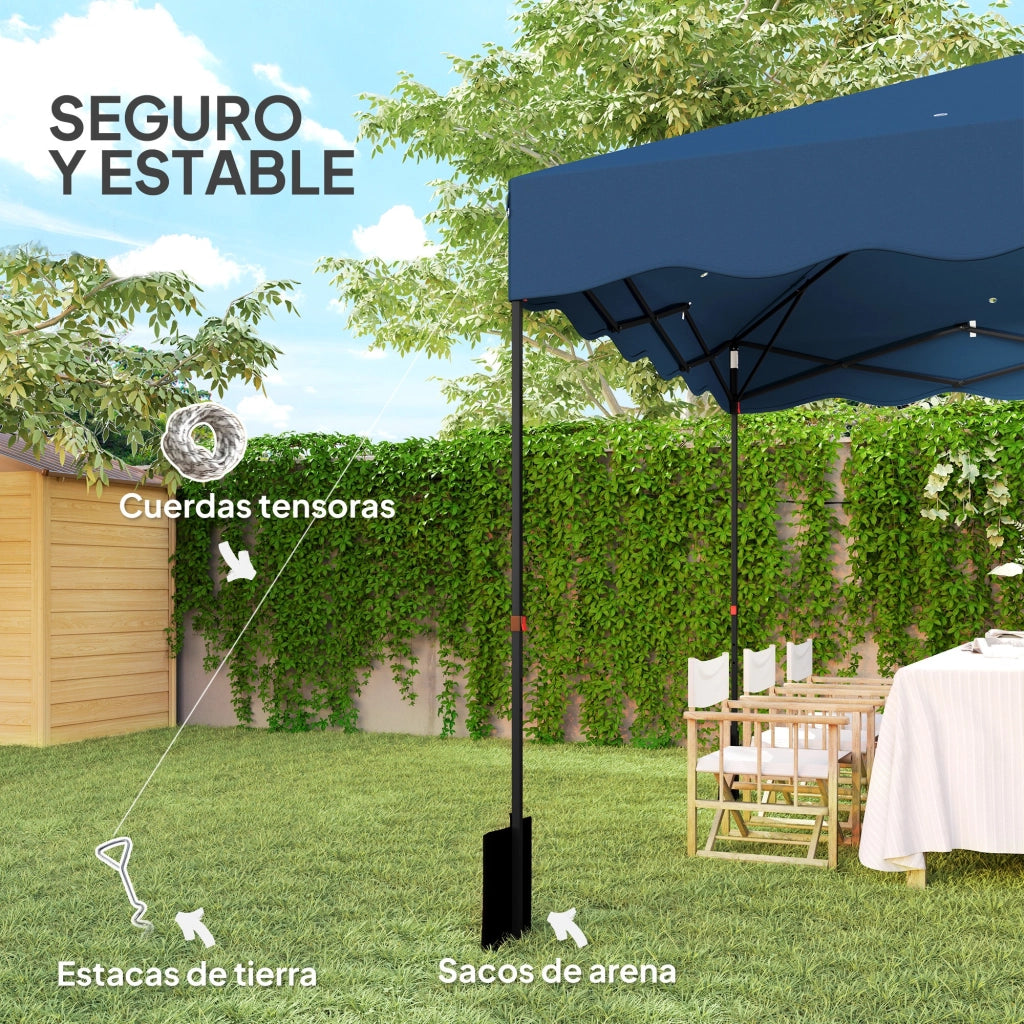 Tenda da Giardino Pieghevole ¨C Minimal ¨C Blu Scuro 3x3m