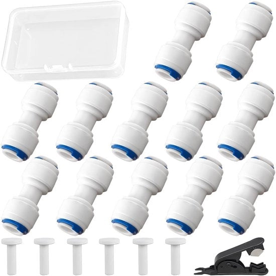 Connettori di tubo acqua 12 pezzi - Connettore rapido 1/4