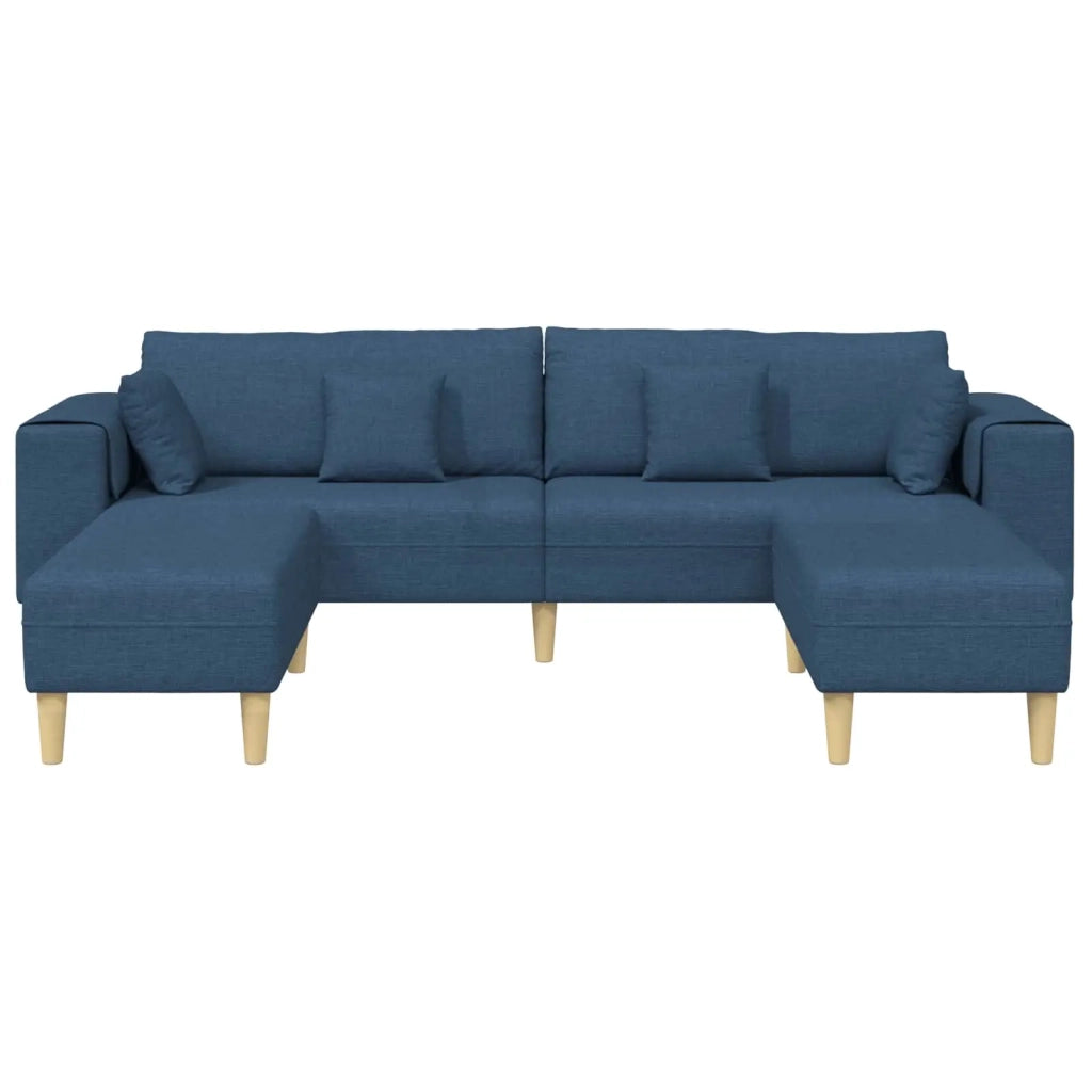 Divano con cuscino 3 pcs Blu Tessuto 3335169