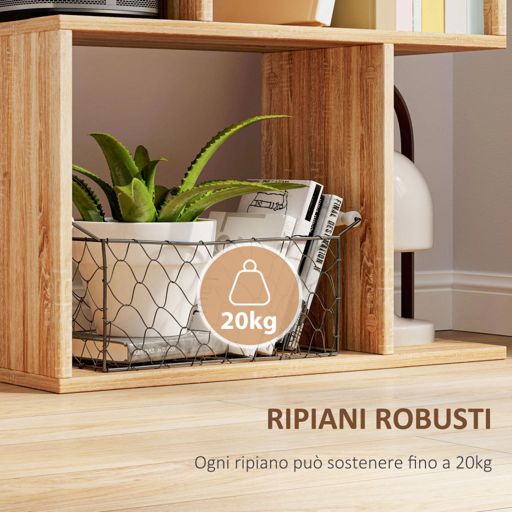 Mobile Libreria 5 Ripiani 60x24x184,5 cm in Legno