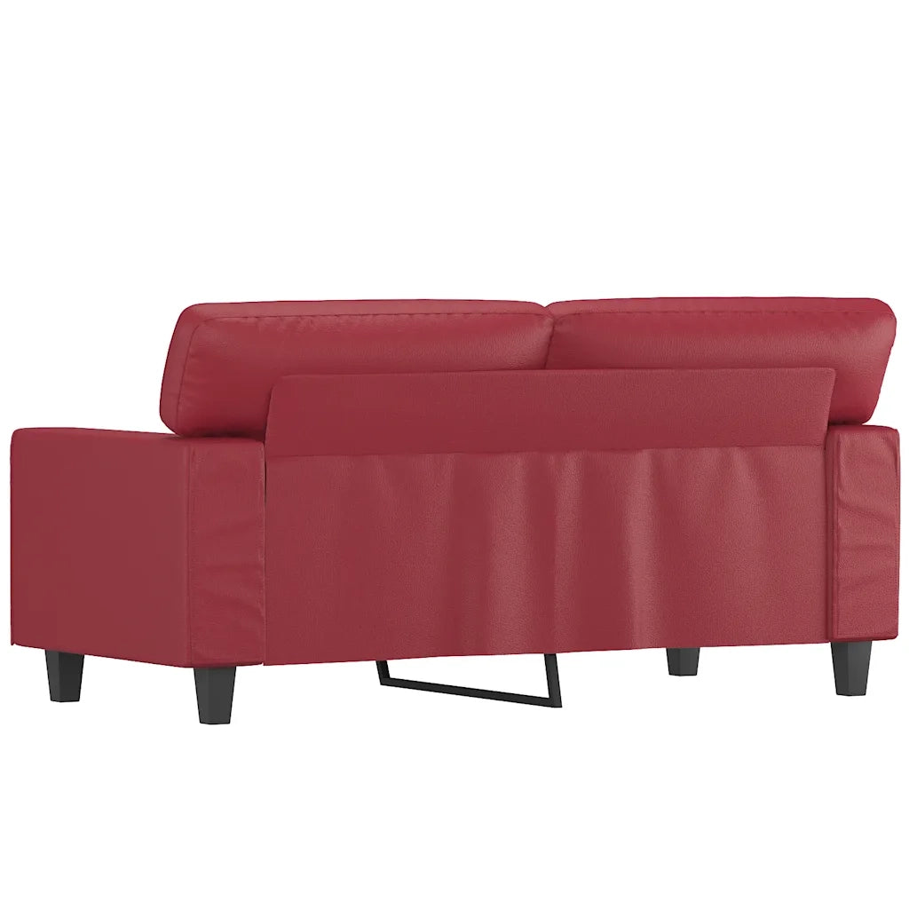 Divano a 2 Posti-Sofa 2 Posti Rosso Vino 120 cm in Similpelle 201575