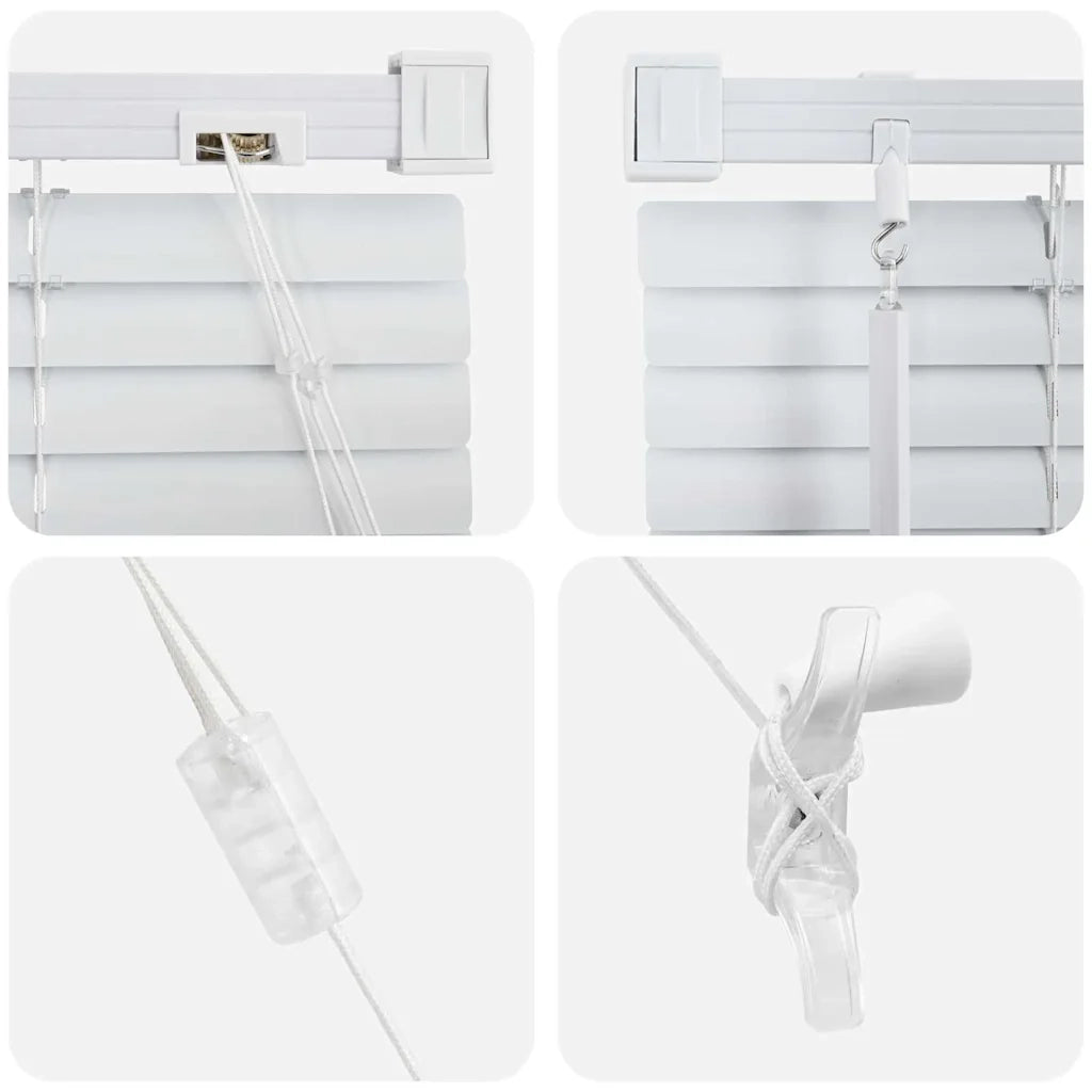 Tendaggi a Veneziana | Tenda a lamelle Bianco 130 x 125 cm Alluminio