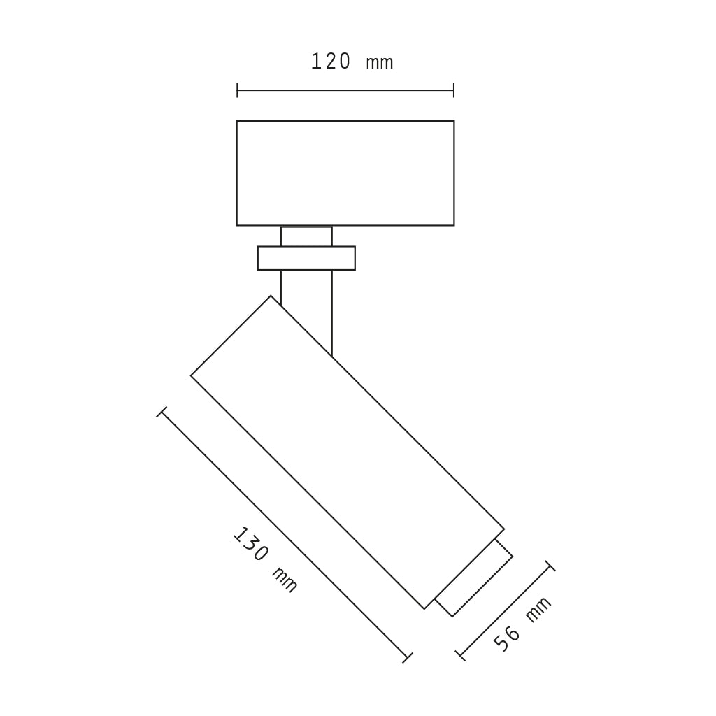 Faretto led da binario 7w bifase luce calda 3000k