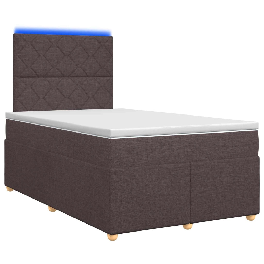 Letto box spring con materasso Marrone Scuro 120 x 200 cm 3455332