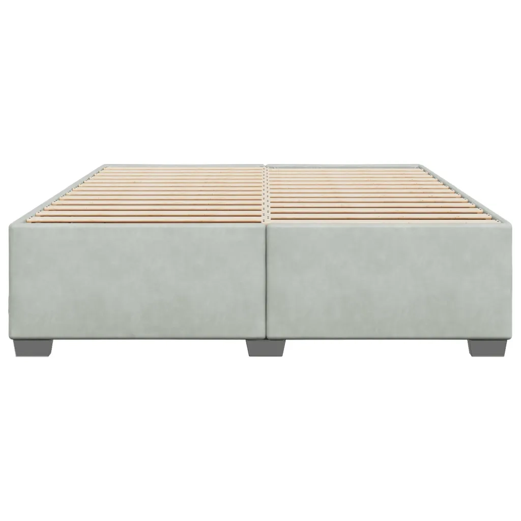 Giroletto senza Materasso Grigio Chiaro 180x200 cm Velluto 3284649