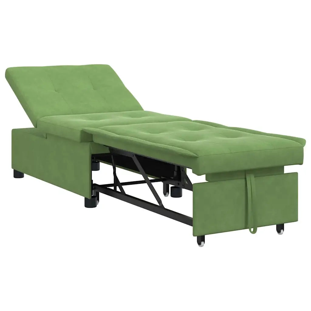 Divano letto Verde chiaro 194 x 67 x 82 cm Velluto 42008597
