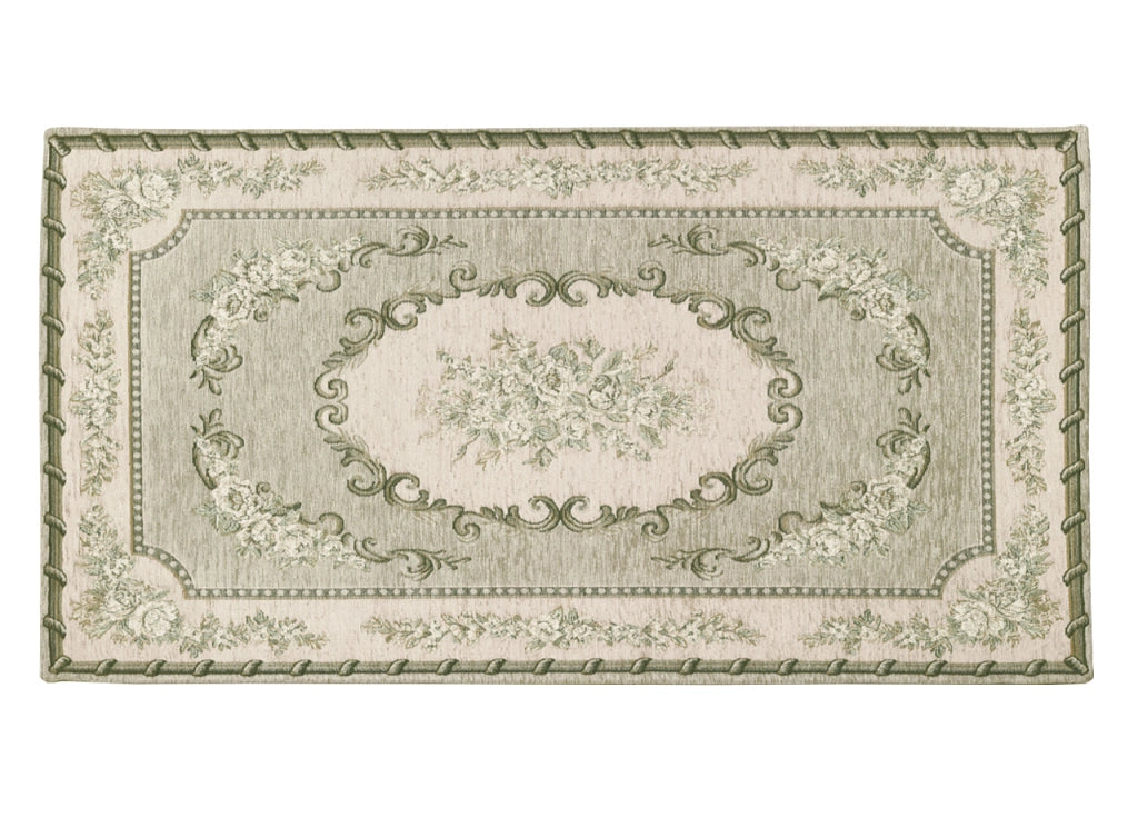 Tappeto Velour Antiscivolo Disegno Operà By Suardi - 65x110(2Tappeti) - Verde