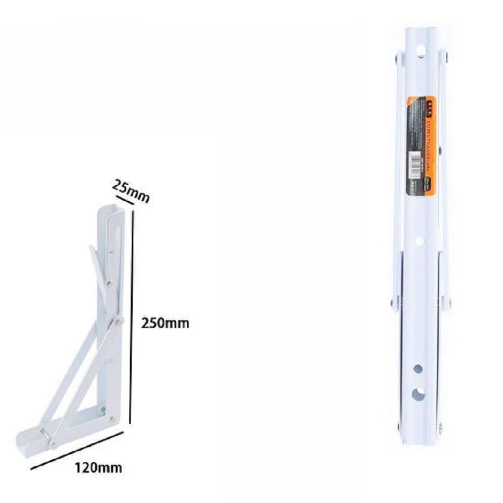 Trade Shop - Reggimensola Supporto Staffa In Metallo Pieghevole Regolabile 25x12x2.5 Cm 07917 -
