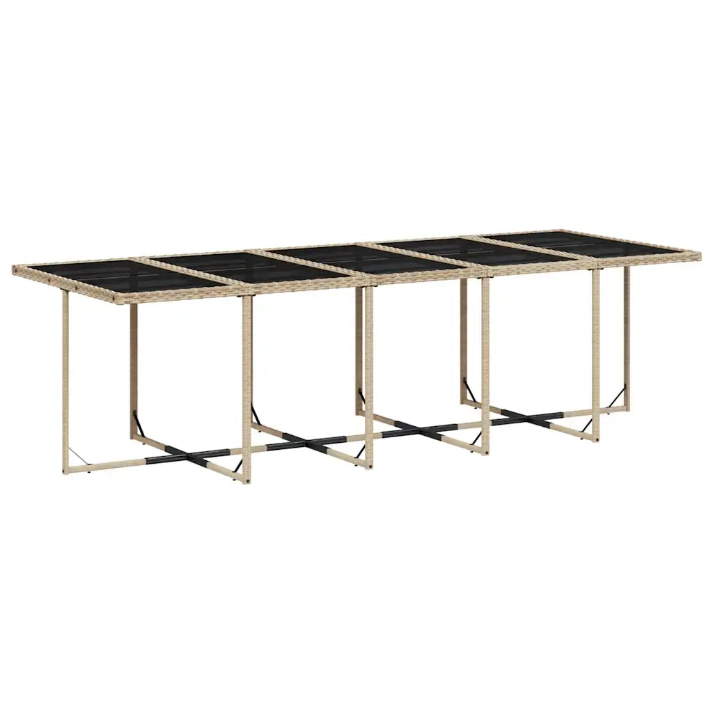 Set Pranzo da Giardino 15 pz con Cuscini Beige Misto Polyrattan 3211056
