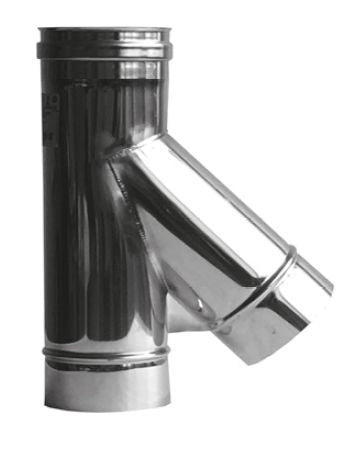 Canna Fumaria - Raccordo Braga 45° Monoparete  ACCIAIO INOX AISI 316  -Vari Diametri- ø200