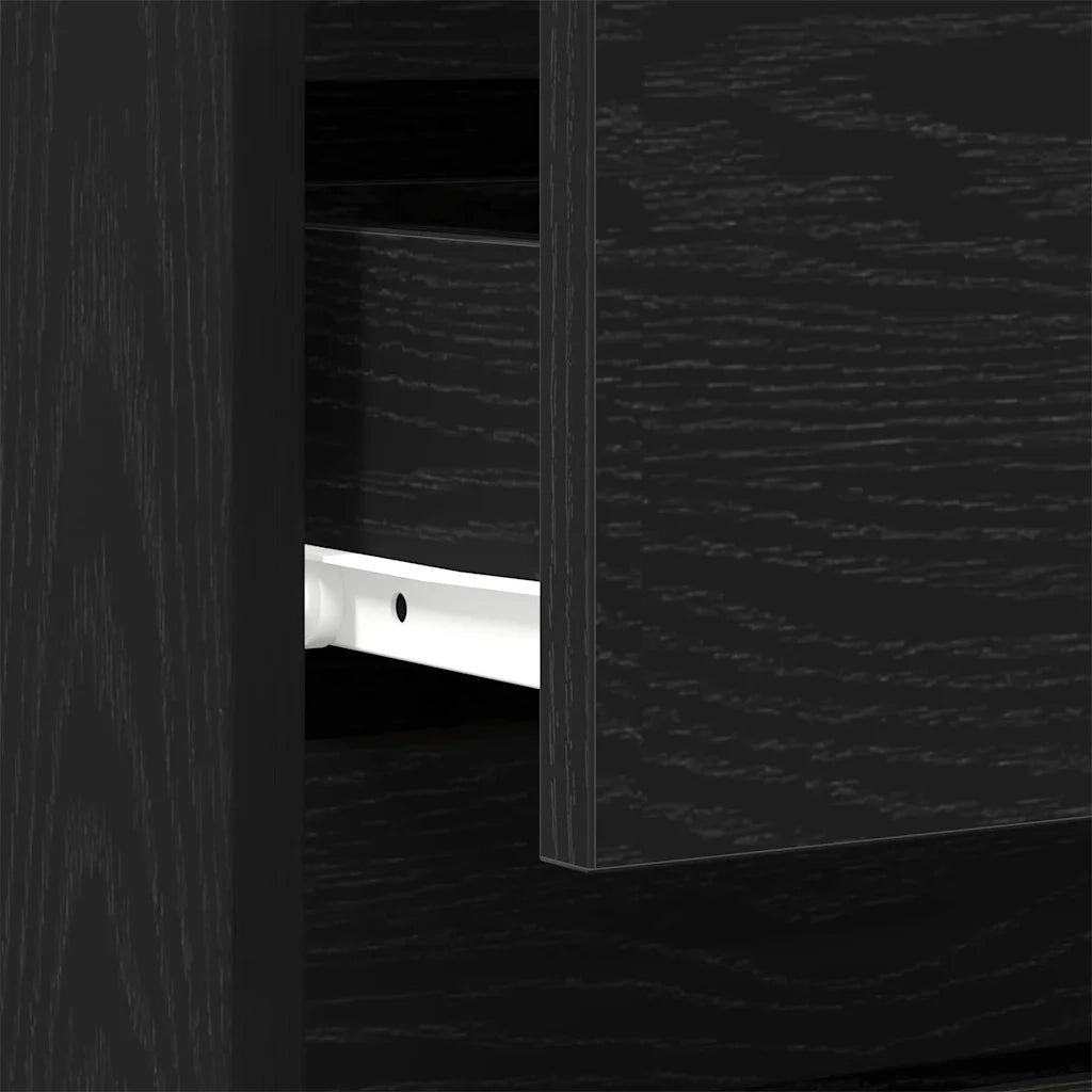 Armadio da Notte con cassetto 2 pcs Rovere nero 40 x 35 x 50 cm 863487