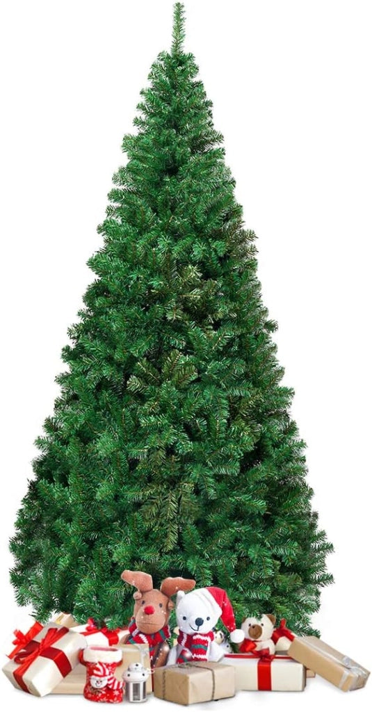 Albero di Natale Artificiale 210 CM, Albero di Natale Verde con 950 Rami e Base in Metallo, Decorazioni Natalizie per Casa, Ufficio e Negozio (210 CM)