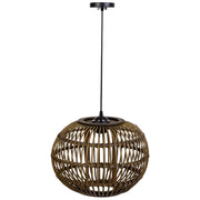 Lampada da soffitto in bambù marrone, D37x27h cm