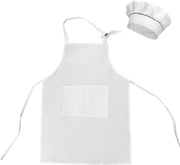 Kit di cucina per bambini con grembiule e cuffia - 46 x 62 cm - 2 tasche - realizzato in poliestere - ideale per cucina e pittura