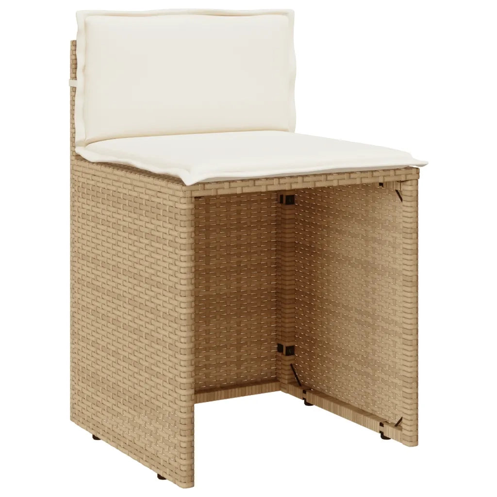 Set da Bistrò 3 pz con Cuscini Beige in Polyrattan 4003877