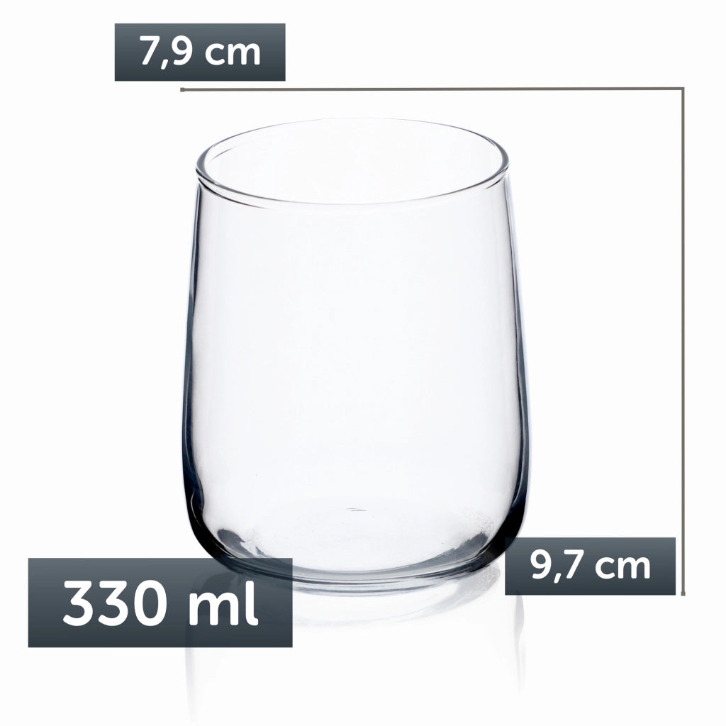 Set di 6 bicchieri da whisky KADAX Literatka da 330 ml