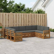 Set di divani da esterno 7 pz Naturale e Antracite 3384838