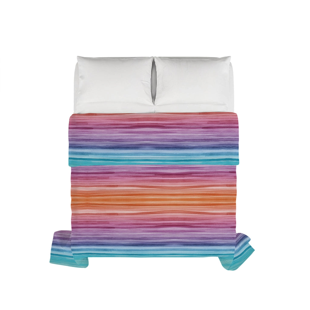 Trapuntino Double Face Estivo Matrimoniale in Microfibra 100 gr con Stampa Rainbow Basic