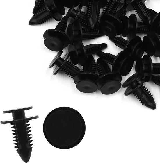 Set di Clip a Viti 9 mm - Copertura a Clink - Protezione a Dado - Piastra a Dado - Set di 50 pezzi
