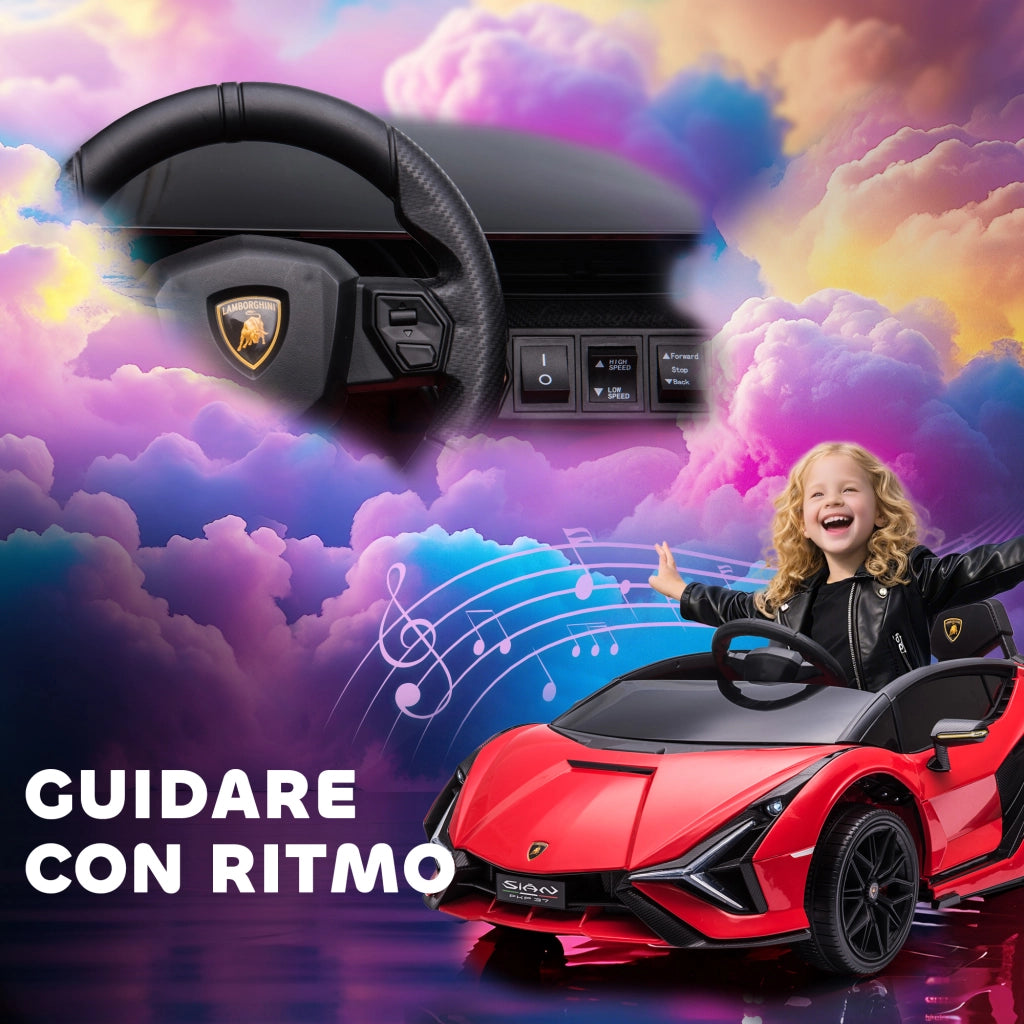 Auto Elettrica Bambini 12V ¨C Minimal ¨C Rosso, Telecomando