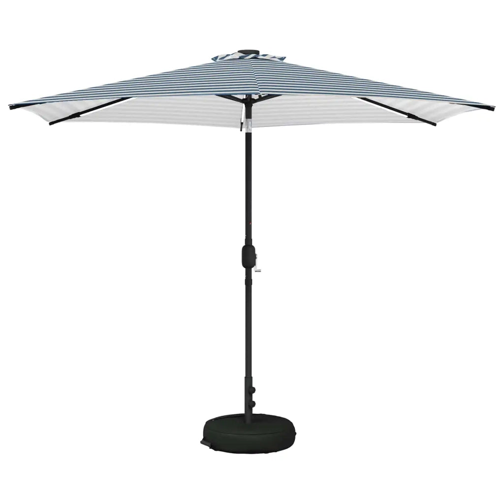 Ombrellone da giardino-Parasol da giardino con luci LED e base 300 x 300 cm Poliestere 994125